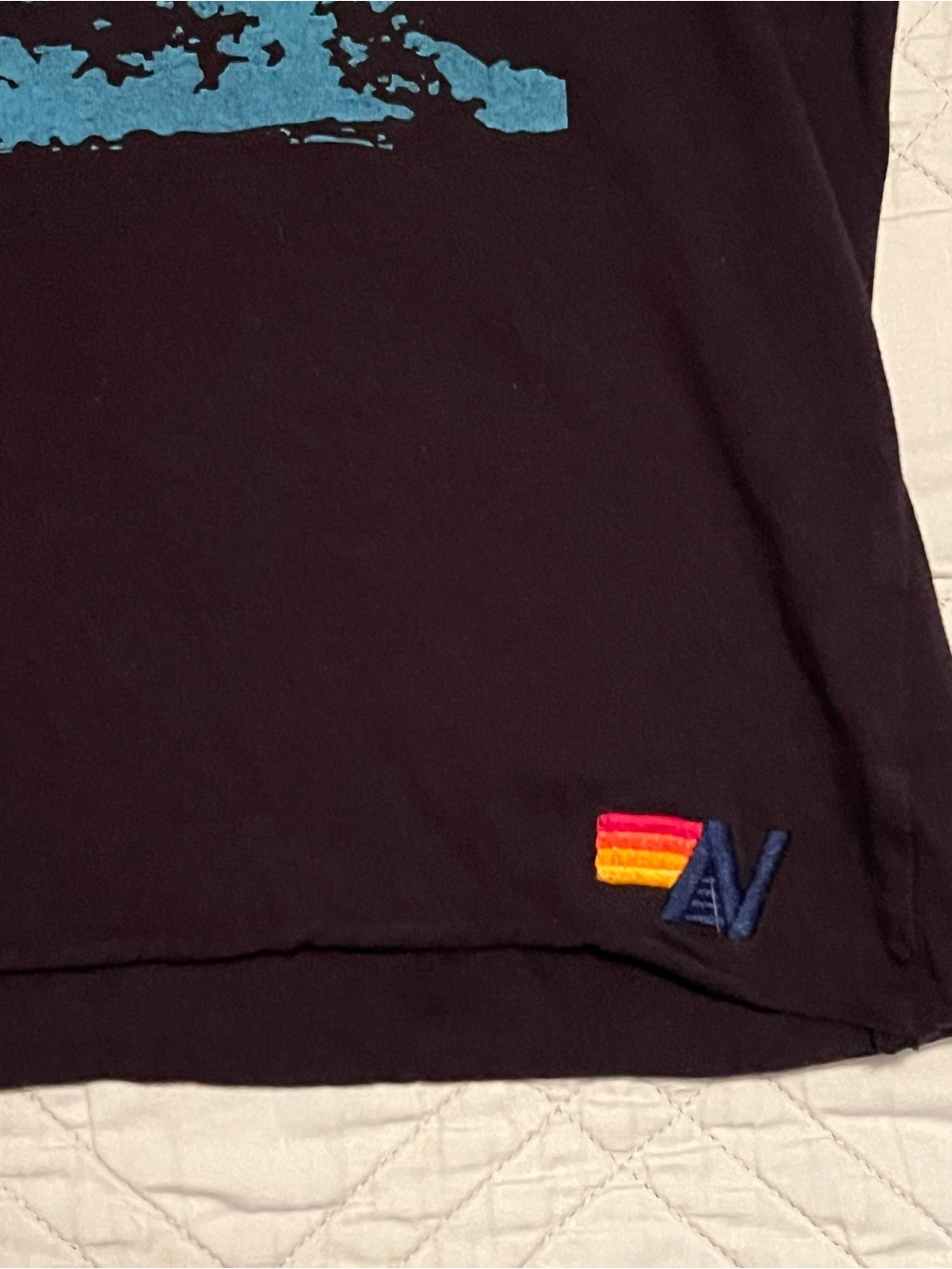 Aviator Nation Surfer Splash Crop Tee Black Medium Made in USA - Picture 6 of 6